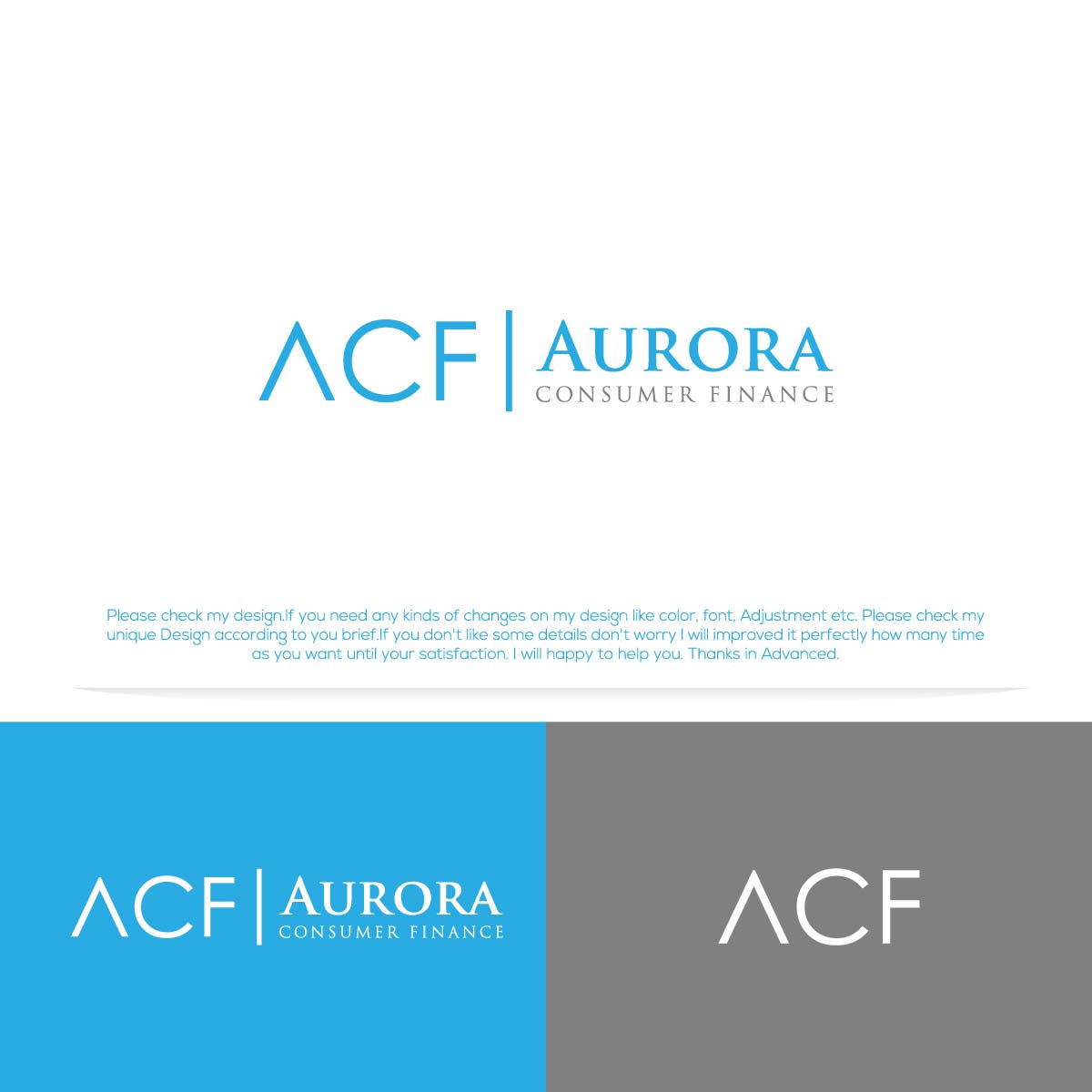 Logo Design by Logo Care. for Aurora Consumer Finance LLC | Design #35064399