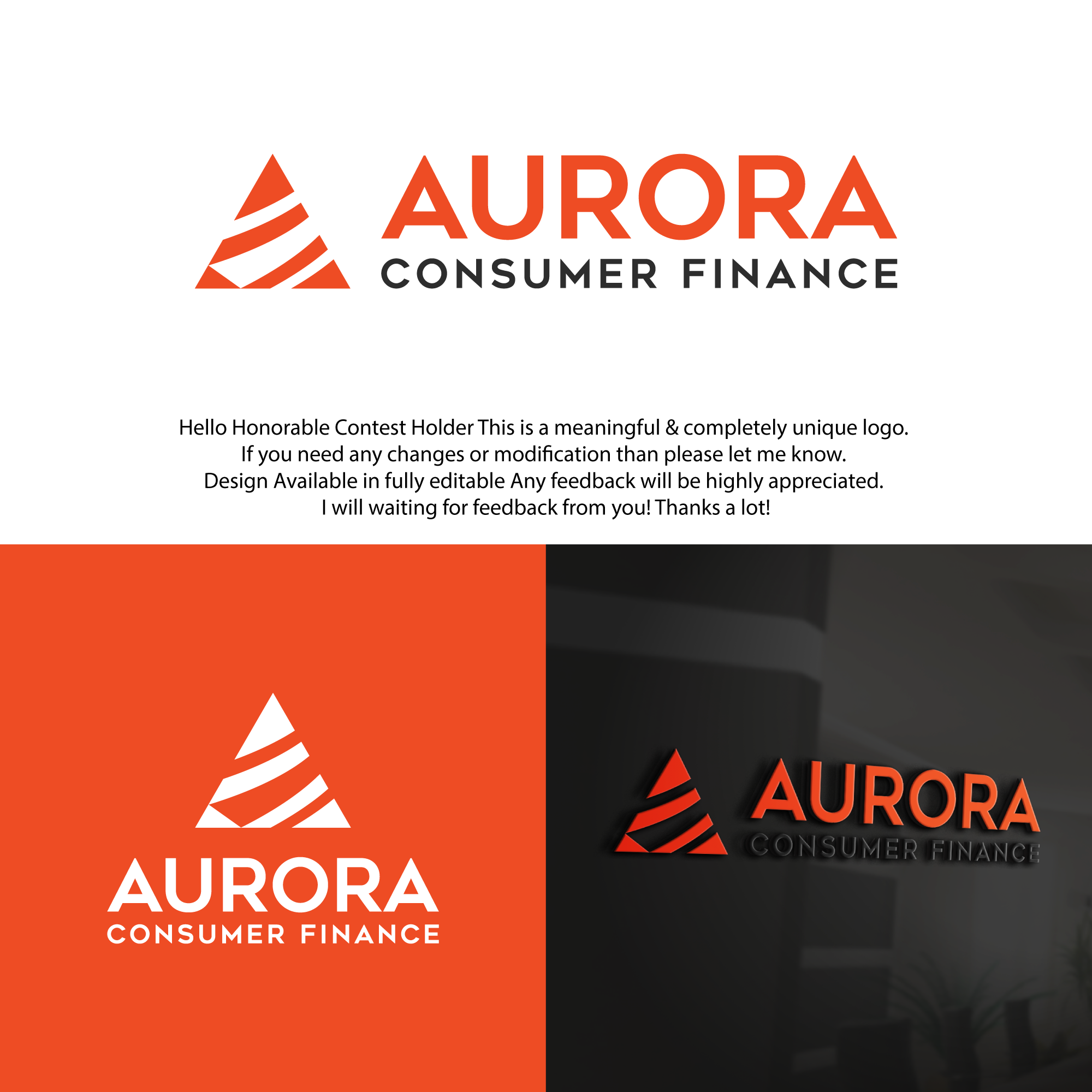 Logo-Design von Designerrasedul für Aurora Consumer Finance LLC | Design #35067851