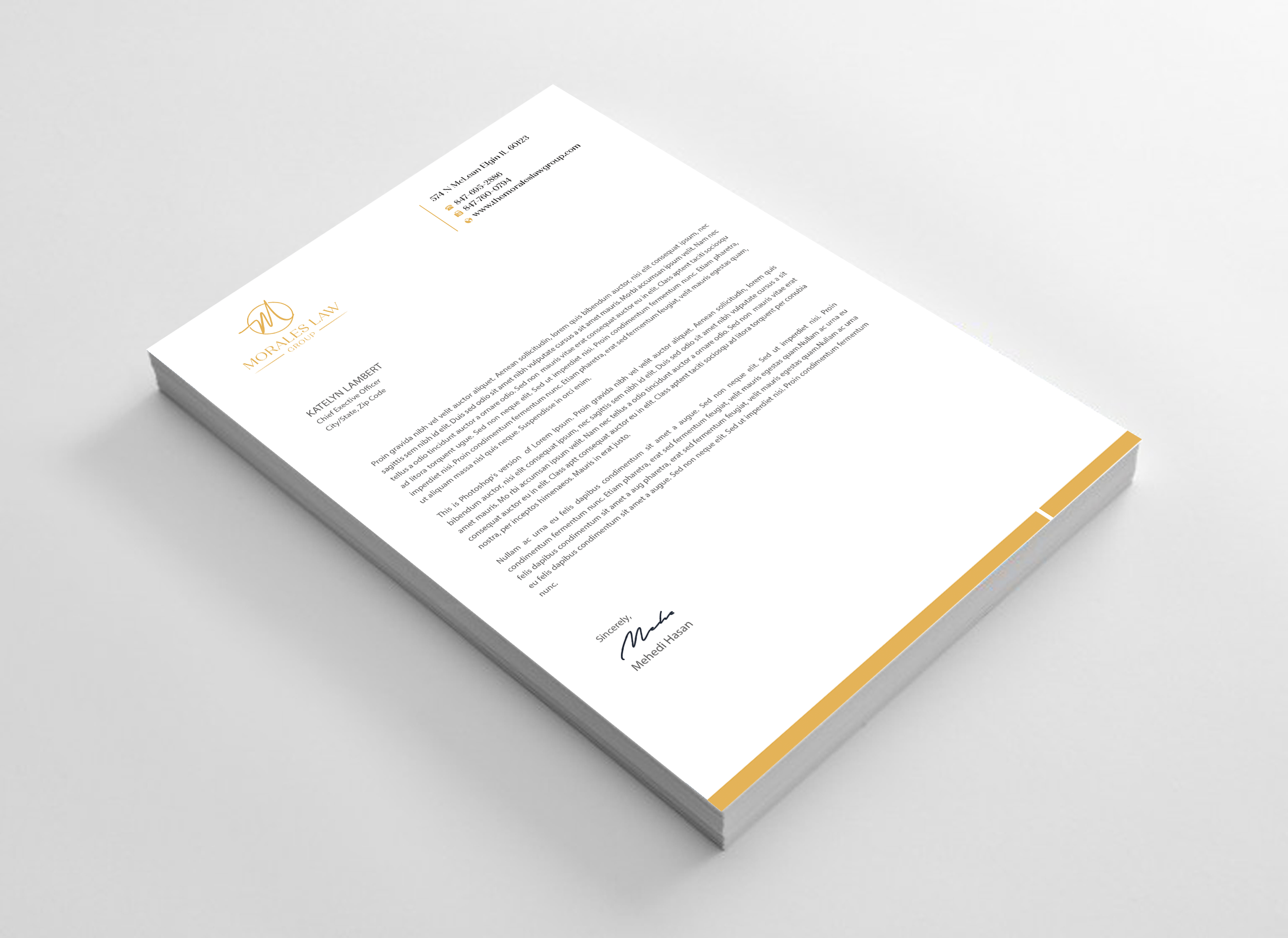 Letterhead Design by Expert Bappy for this project | Design #35062900