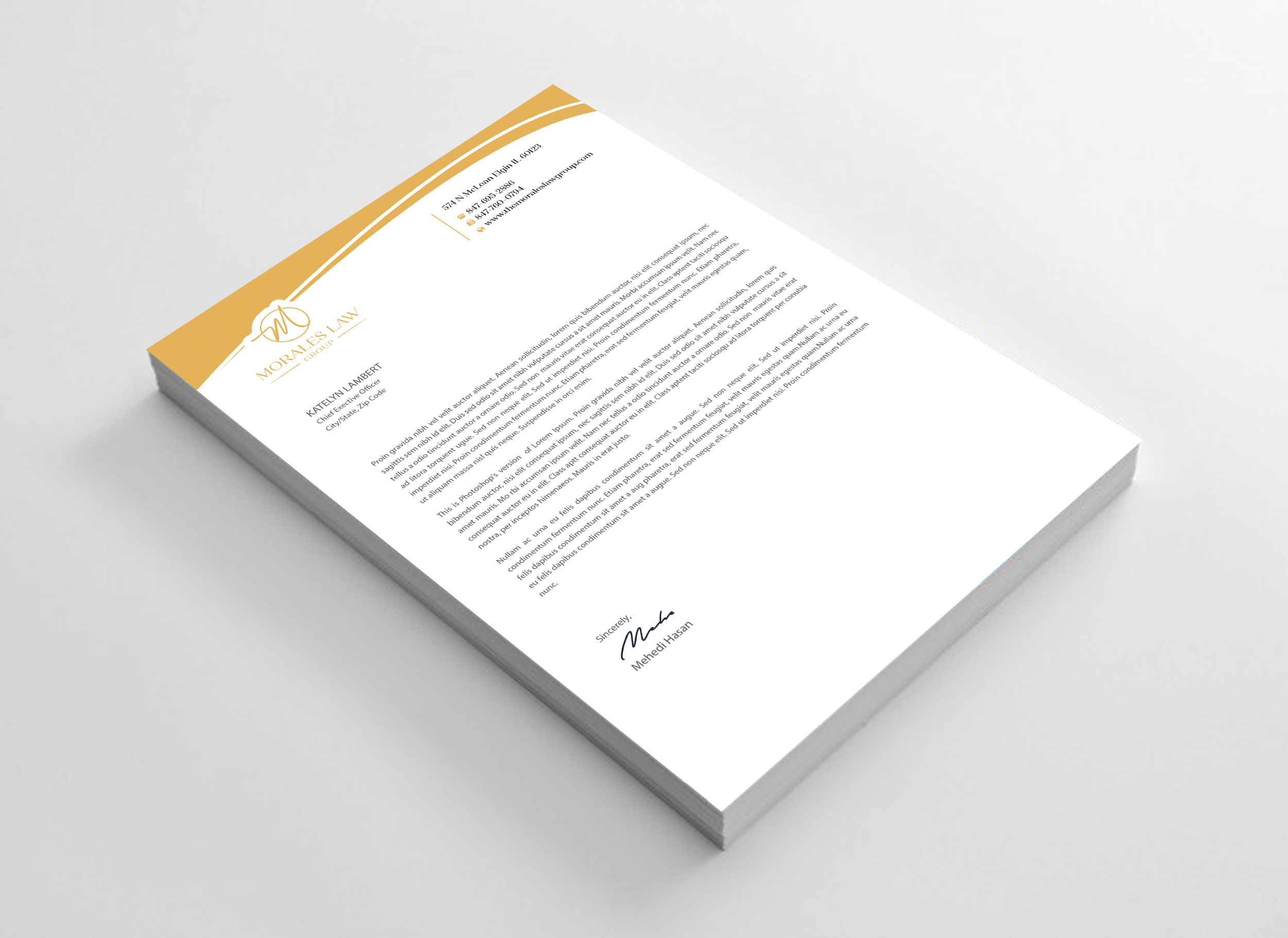 Letterhead Design by Expert Bappy for this project | Design #35063584