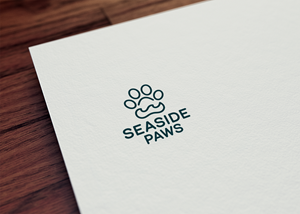 Seaside Paws Dog Grooming Salon Logo