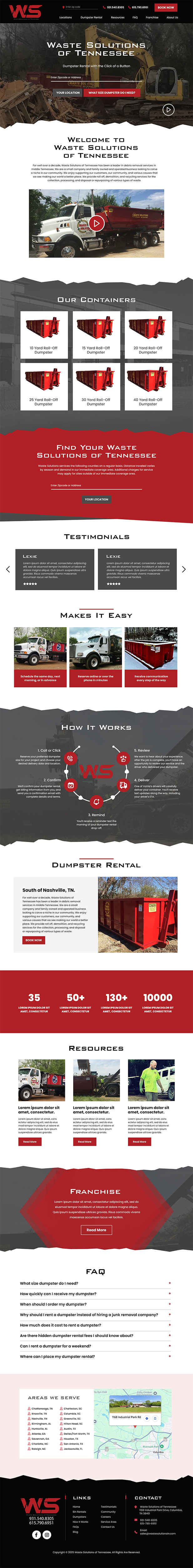 Web Design par MAHABA pour Waste Solutions of Tennessee | Design #35086811