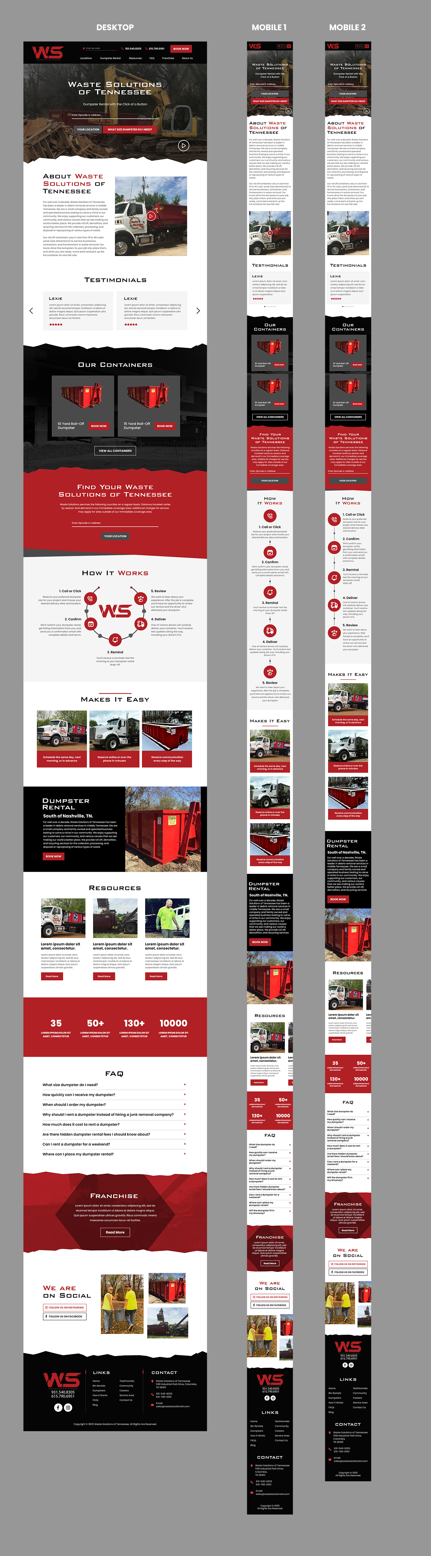 Web Design by MAHABA for Waste Solutions of Tennessee | Design #35417271
