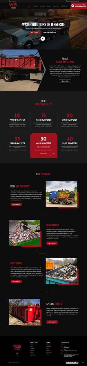 Web Design by pb for Waste Solutions of Tennessee | Design: #35086373