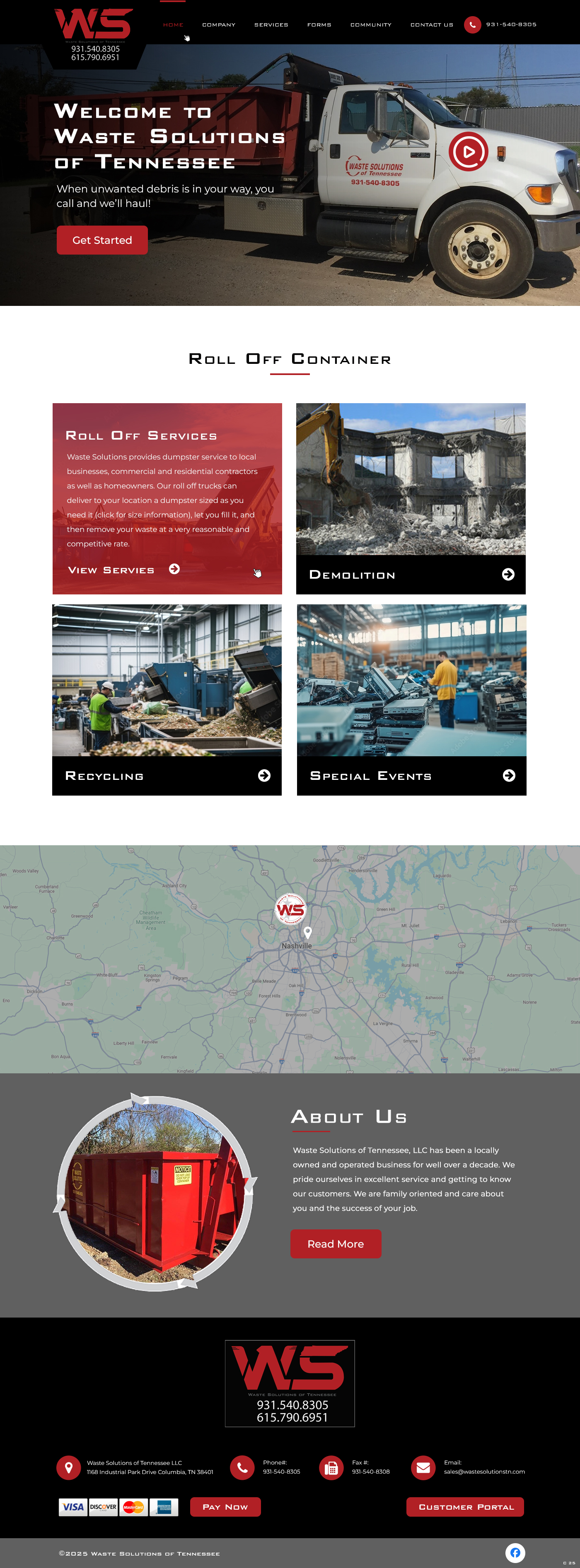 Web Design by pb for Waste Solutions of Tennessee | Design #35086375