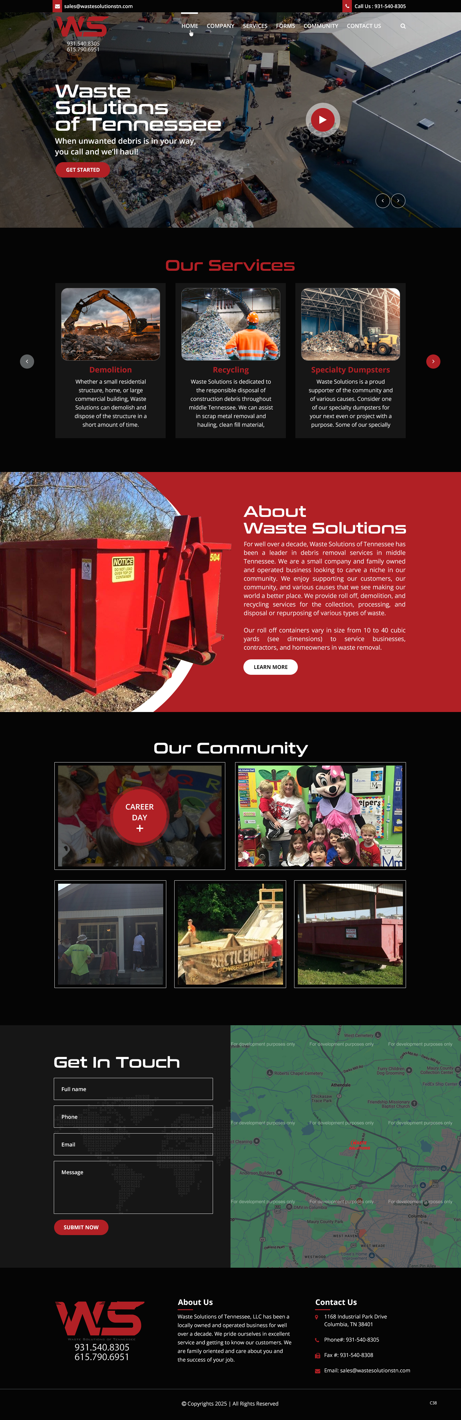 Web Design par pb pour Waste Solutions of Tennessee | Design #35086376