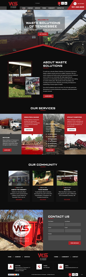 Web Design by pb for Waste Solutions of Tennessee | Design: #35086377