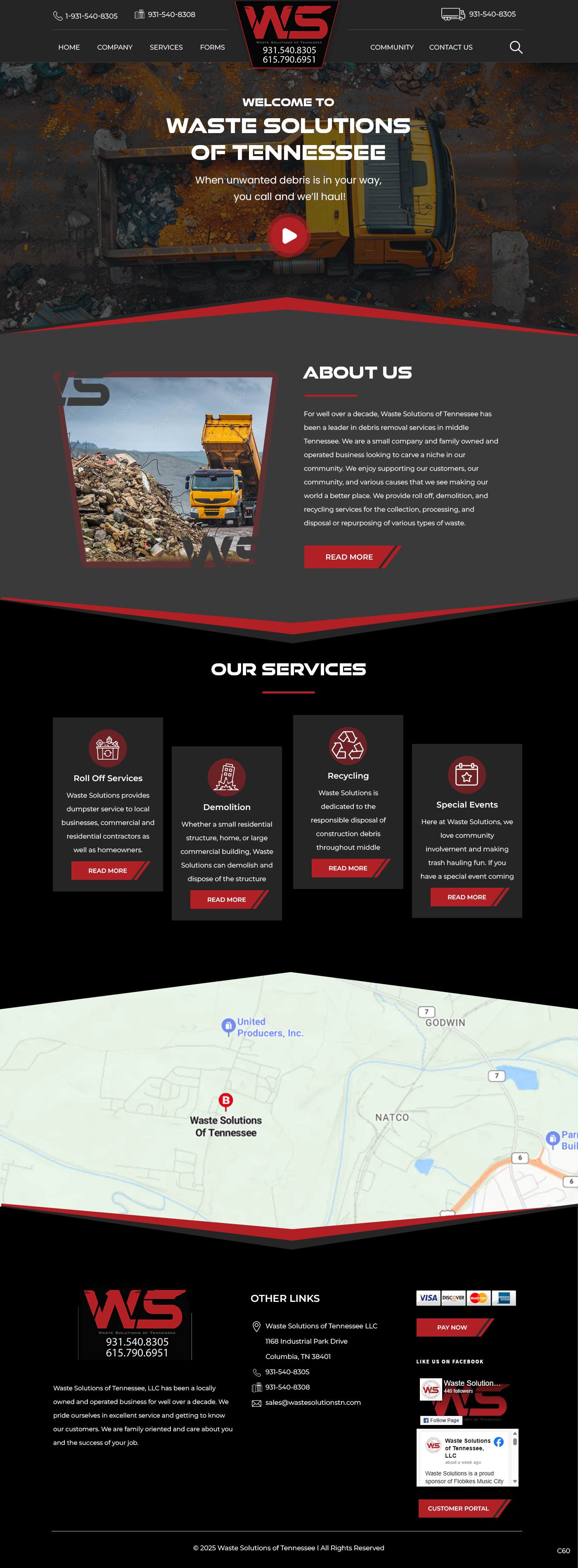 Web Design by pb for Waste Solutions of Tennessee | Design #35086379