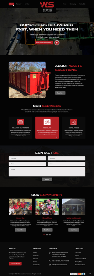 Web Design by pb for Waste Solutions of Tennessee | Design: #35086380