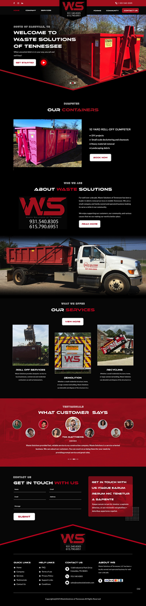 Web Design by pb for Waste Solutions of Tennessee | Design: #35086382