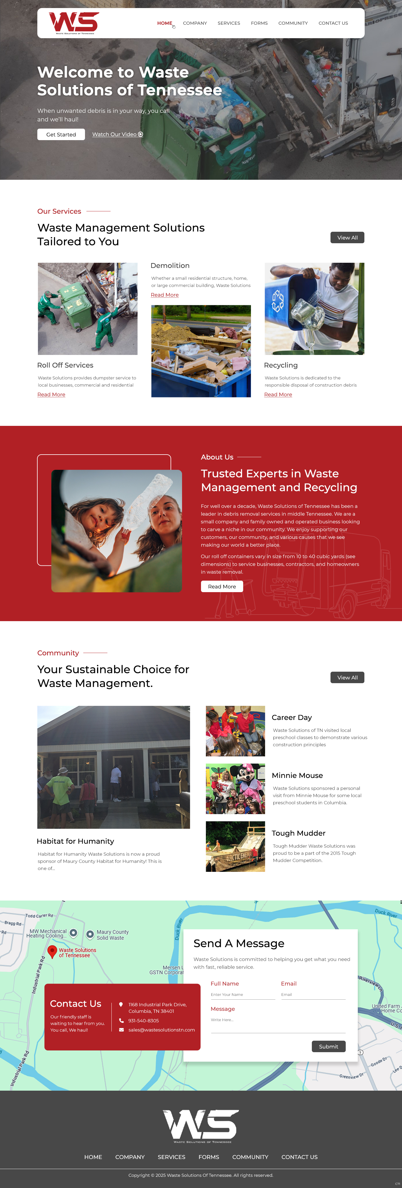 Web Design par pb pour Waste Solutions of Tennessee | Design #35086386