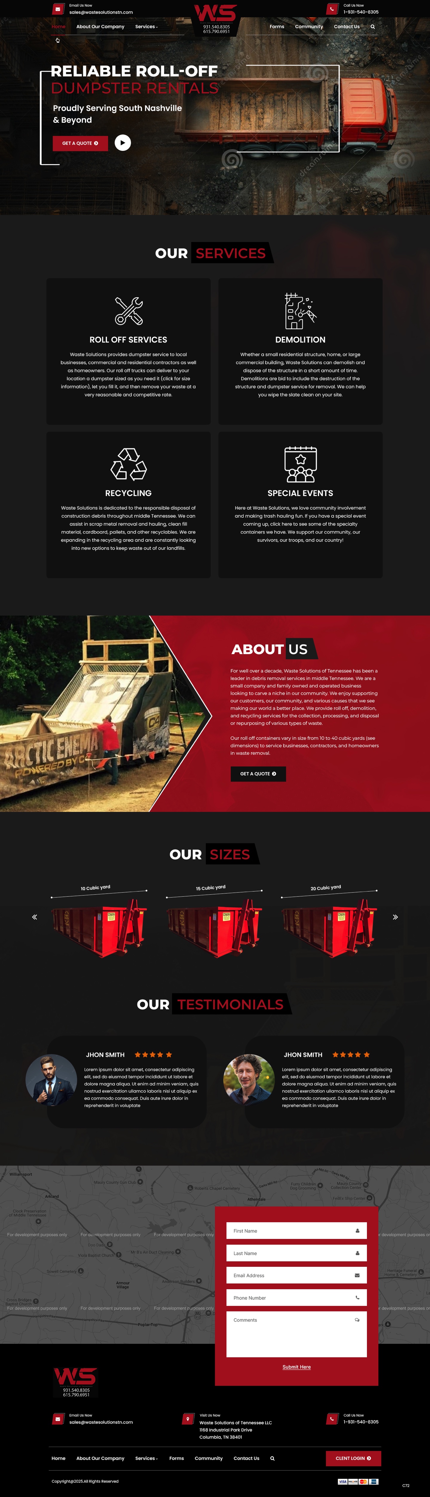 Web Design by pb for Waste Solutions of Tennessee | Design #35086387