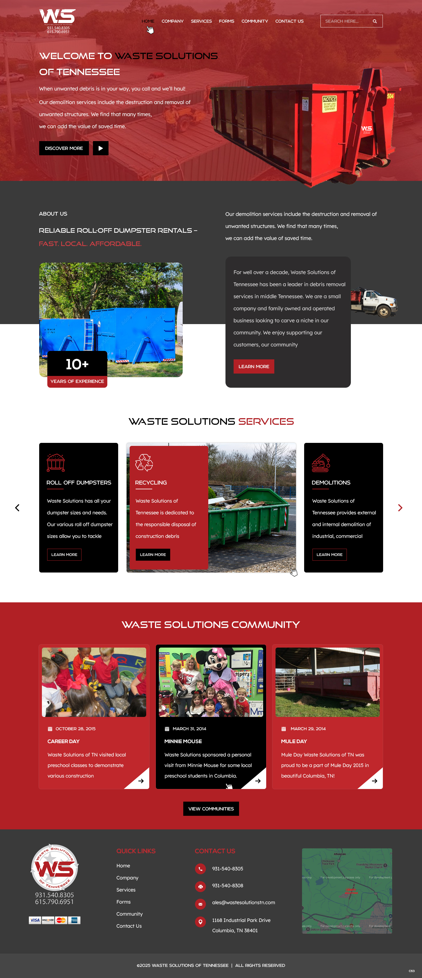 Web Design par pb pour Waste Solutions of Tennessee | Design #35086388