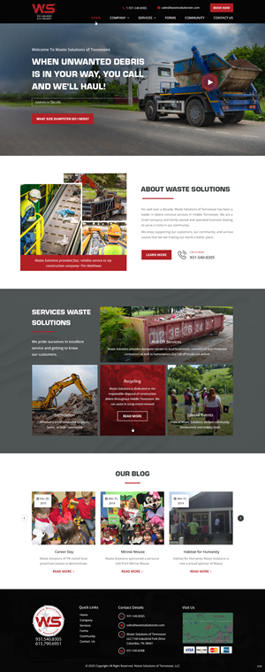 Web Design par pb pour Waste Solutions of Tennessee | Design : #35086389