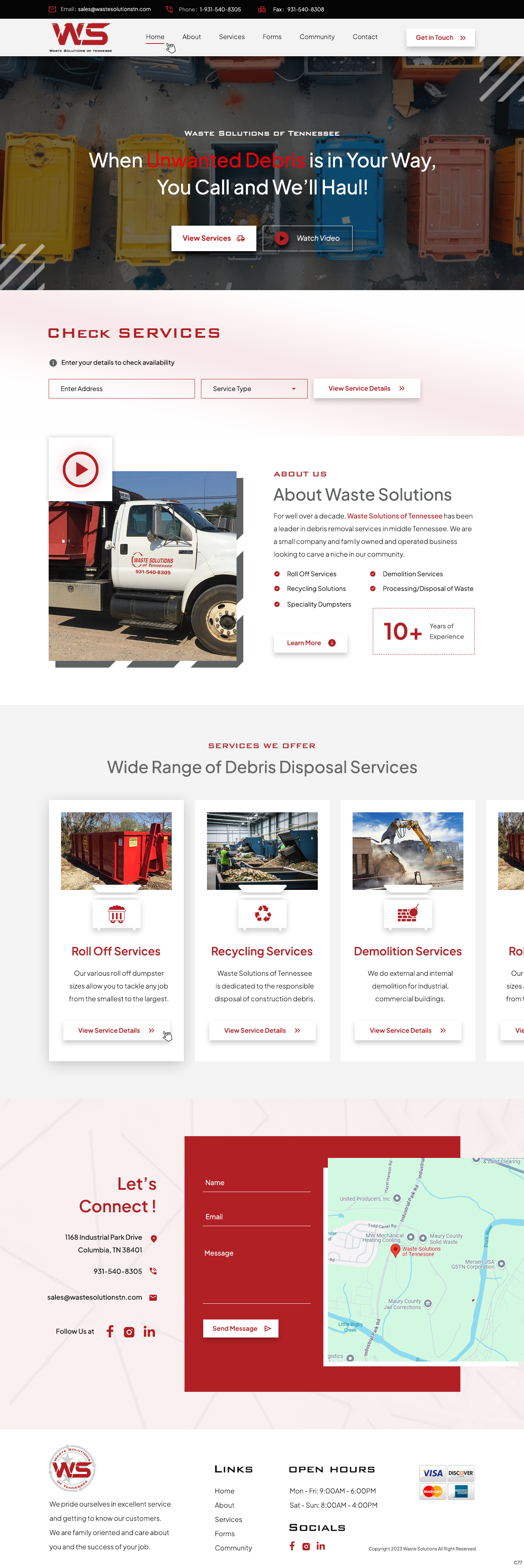 Web Design par pb pour Waste Solutions of Tennessee | Design #35086394