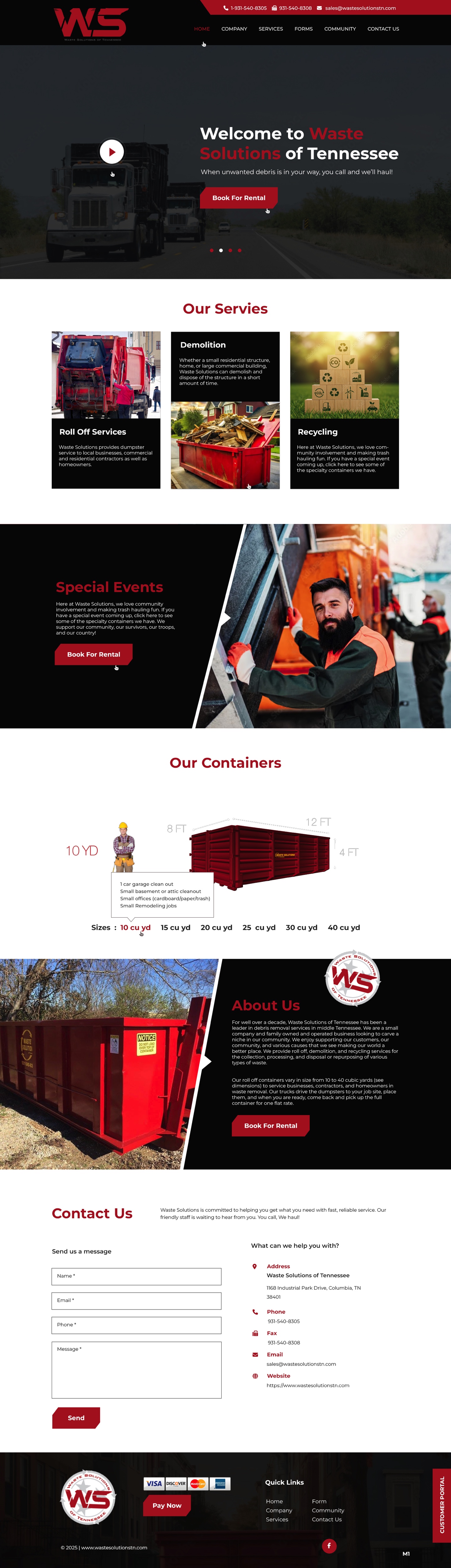 Web Design by pb for Waste Solutions of Tennessee | Design #35086399