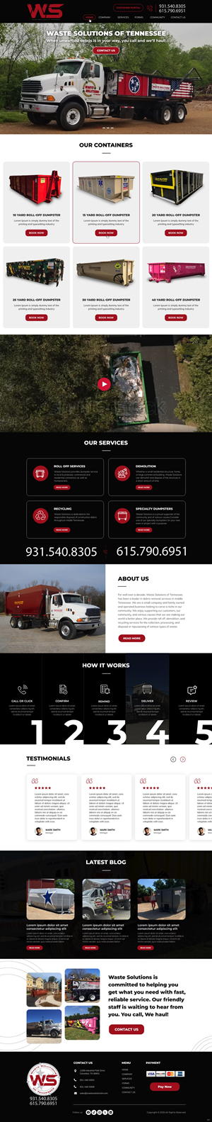 Web Design by pb for Waste Solutions of Tennessee | Design: #35086400