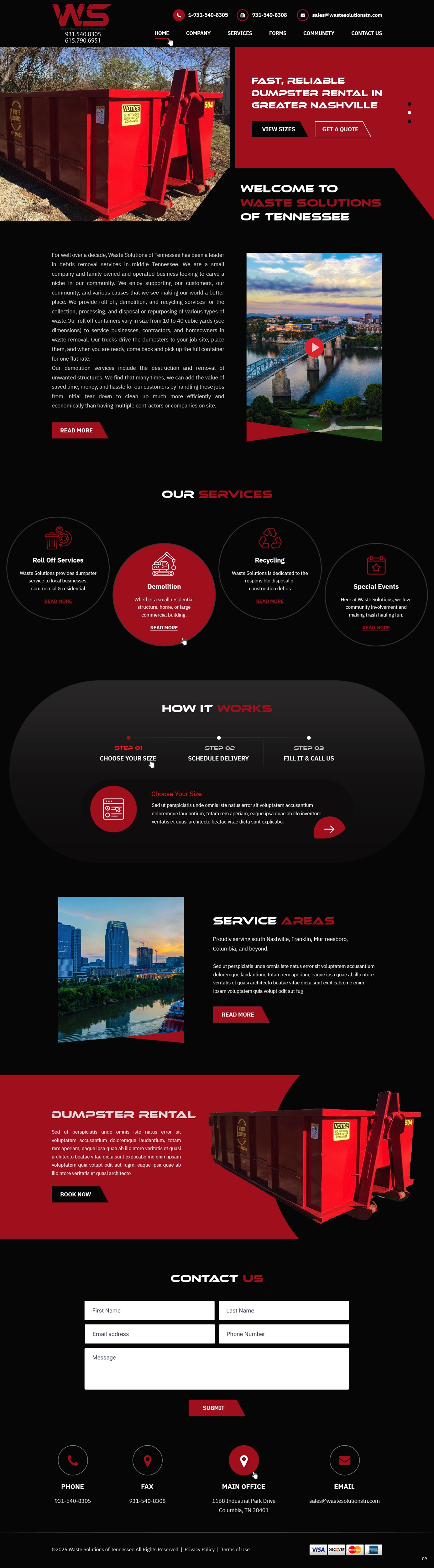 Web Design by pb for Waste Solutions of Tennessee | Design #35092999