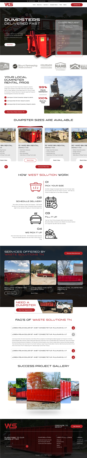 Web Design by victipedia for Waste Solutions of Tennessee | Design: #35119272