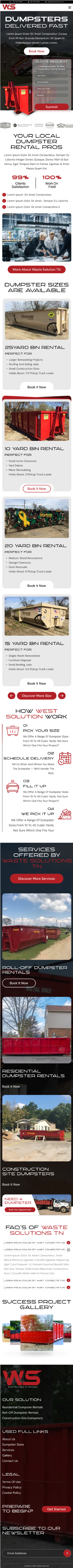 Web Design by victipedia for Waste Solutions of Tennessee | Design: #35434658