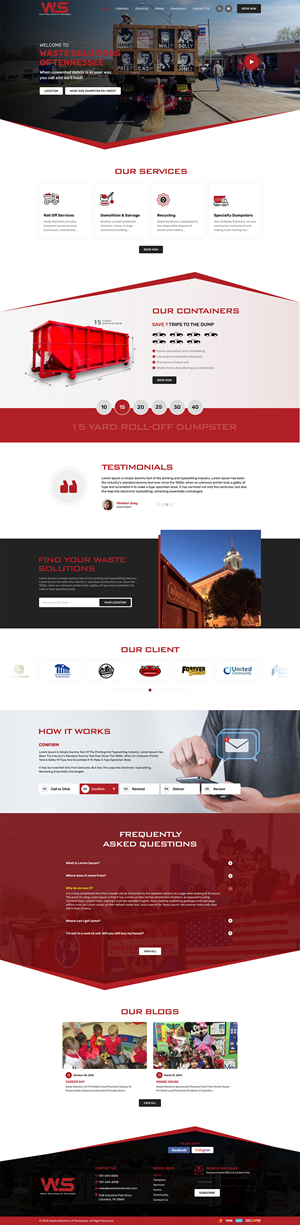 Web Design by Ved Web Services for Waste Solutions of Tennessee | Design #35092496