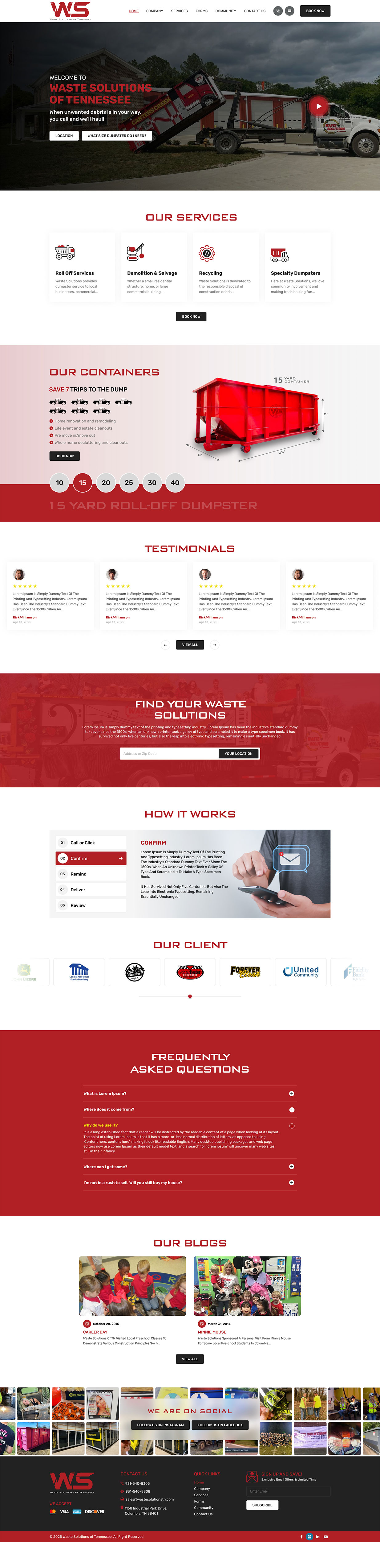 Web Design par Ved Web Services pour Waste Solutions of Tennessee | Design #35092497