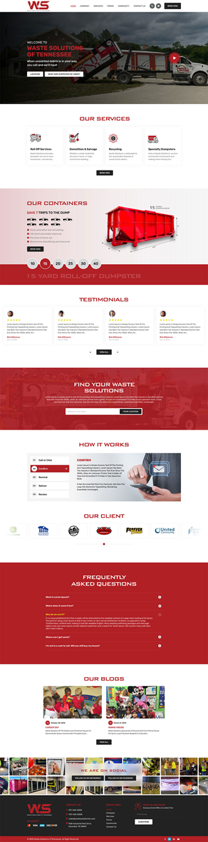 Web Design by Ved Web Services for Waste Solutions of Tennessee | Design: #35092497