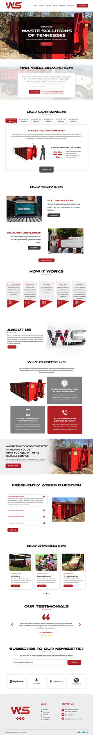 Web Design par Creations Box 2015 pour Waste Solutions of Tennessee | Design : #35091190