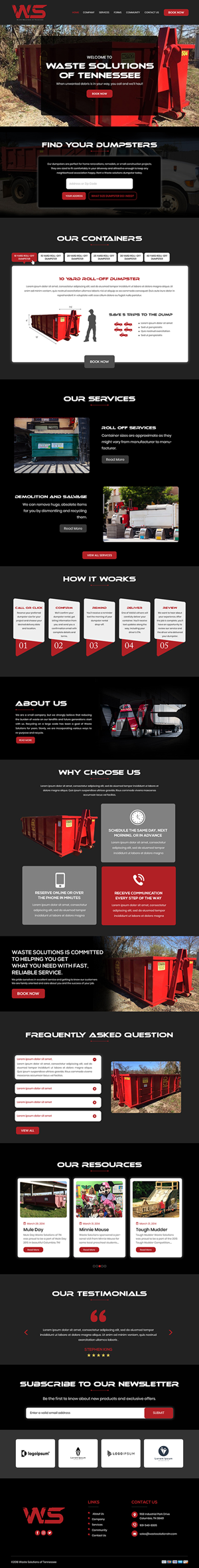 Web Design by Creations Box 2015 for Waste Solutions of Tennessee | Design: #35292795