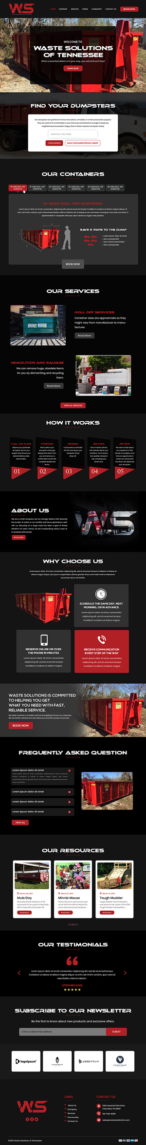 Web Design by Creations Box 2015 for Waste Solutions of Tennessee | Design: #35292796