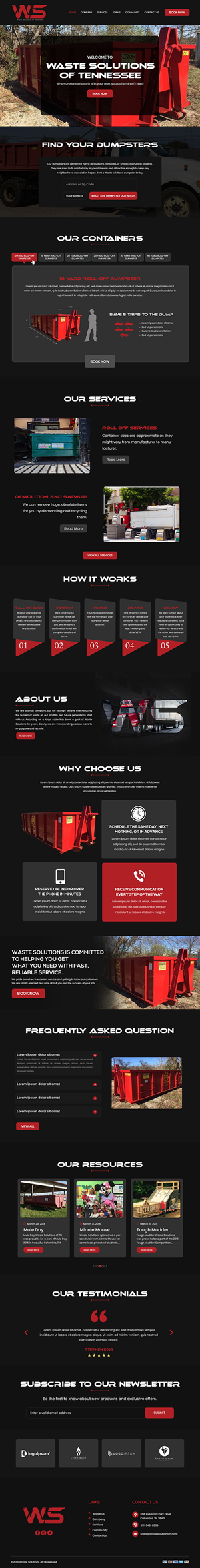 Web Design by Creations Box 2015 for Waste Solutions of Tennessee | Design: #35292799