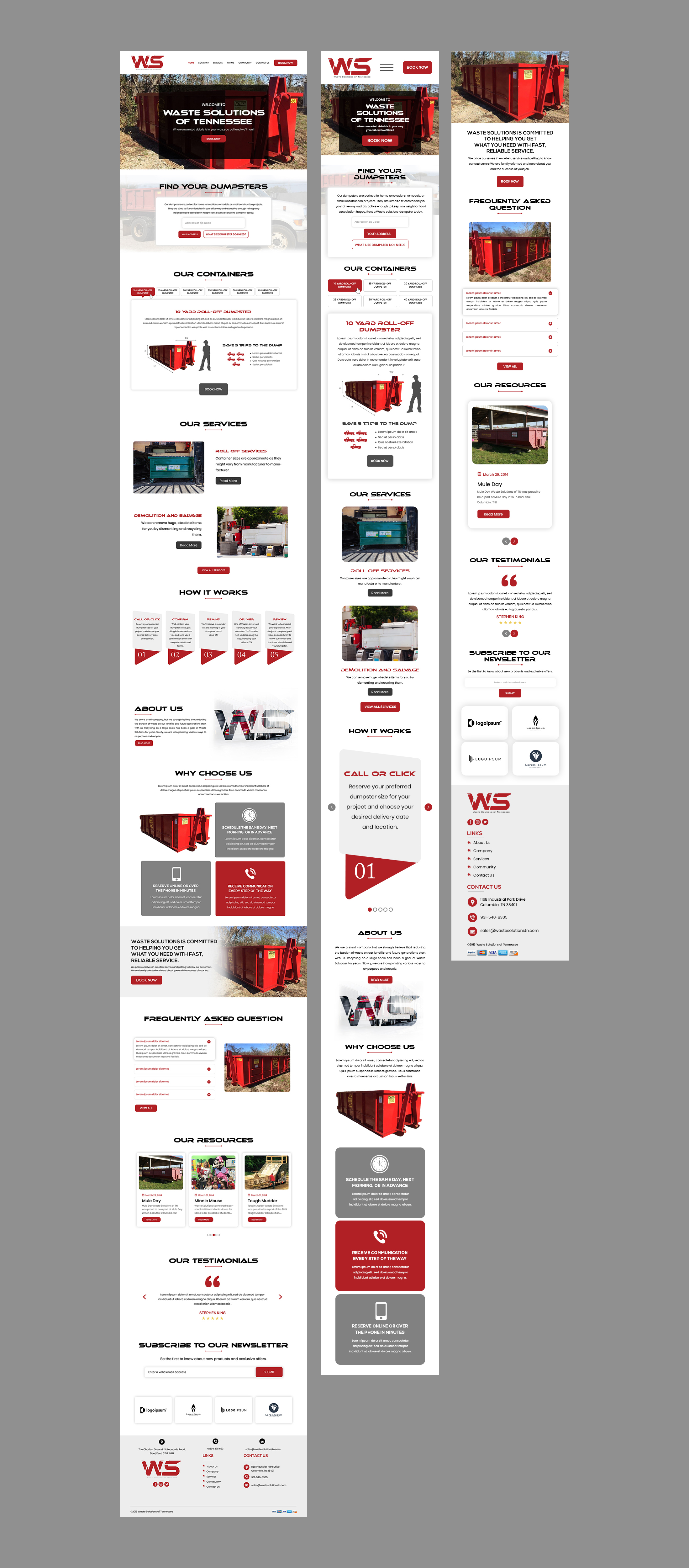 Web Design par Creations Box 2015 pour Waste Solutions of Tennessee | Design #35424447