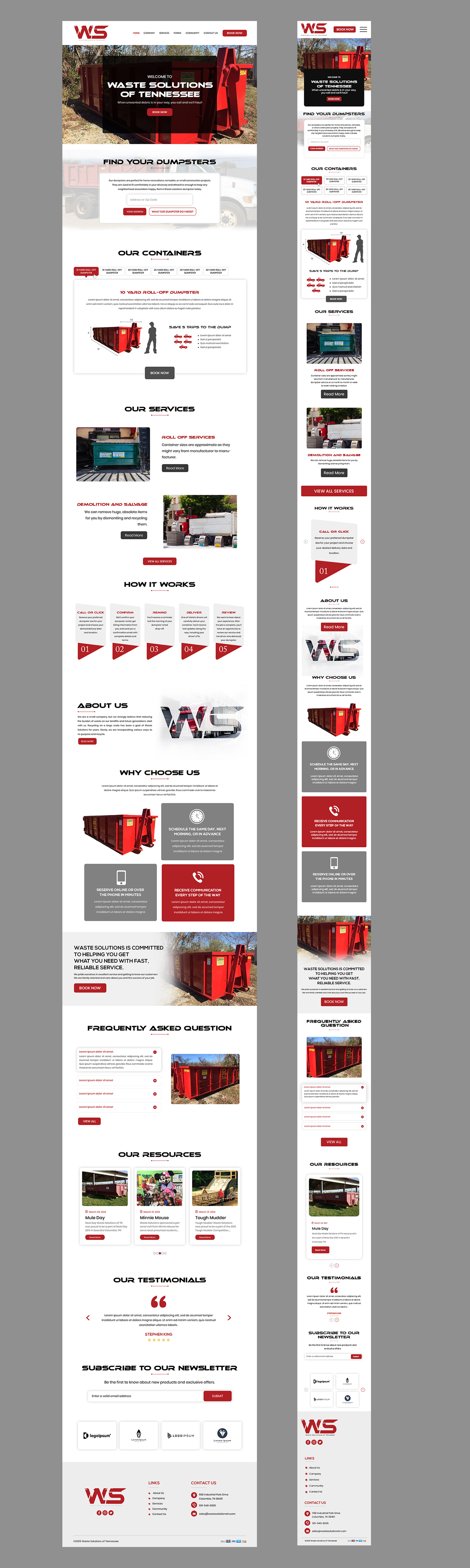 Web Design by Creations Box 2015 for Waste Solutions of Tennessee | Design #35424448