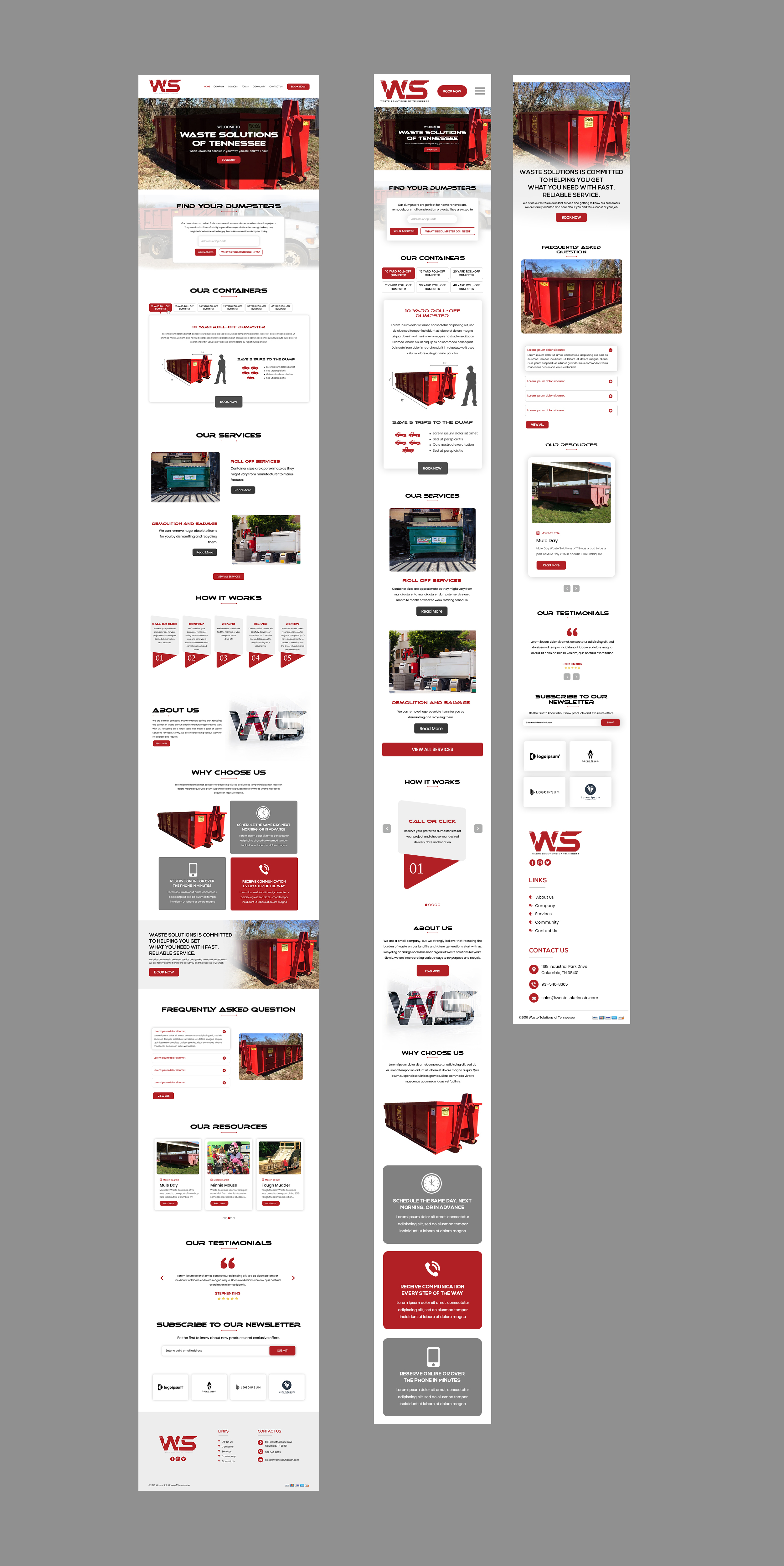 Web Design by Creations Box 2015 for Waste Solutions of Tennessee | Design #35424450