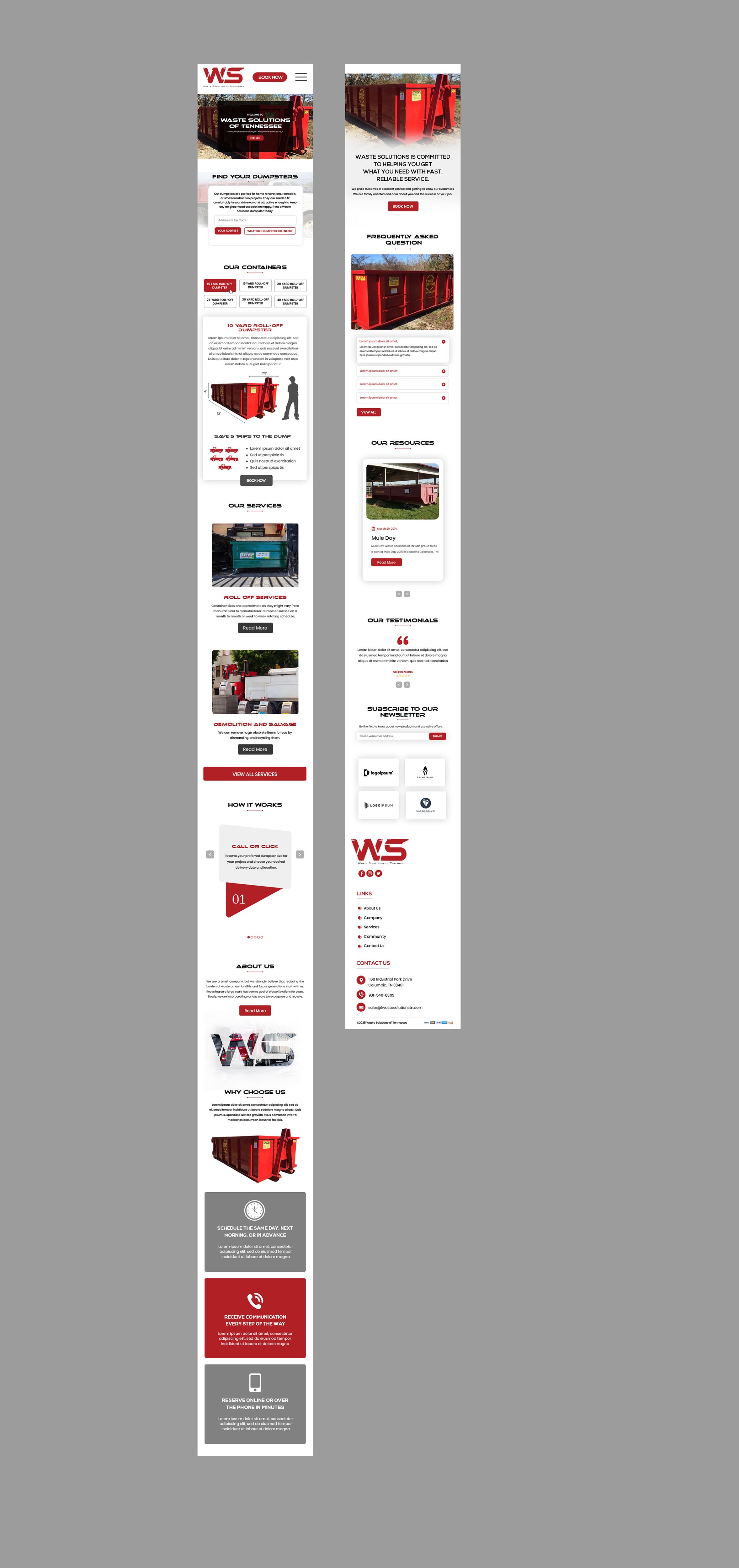 Diseño Web por Creations Box 2015 para Waste Solutions of Tennessee | Diseño #35577848