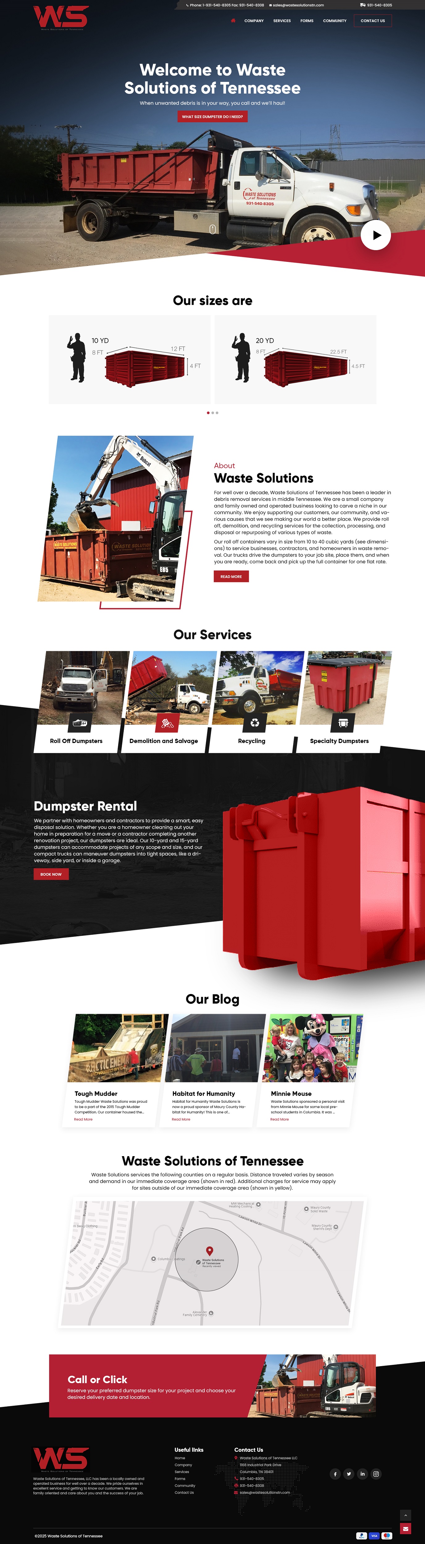 Web Design par NZ Creatives pour Waste Solutions of Tennessee | Design #35086688