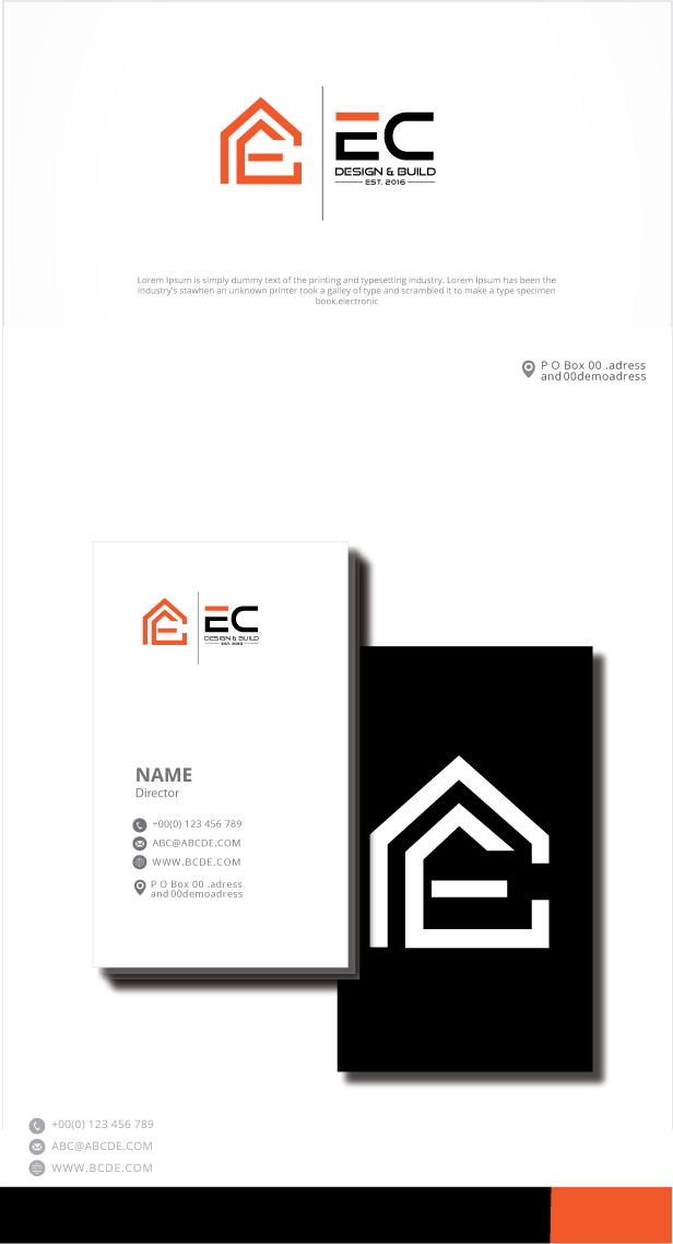 Logo Design by zebronicgraphic for EC Design & Build  | Design #35092369