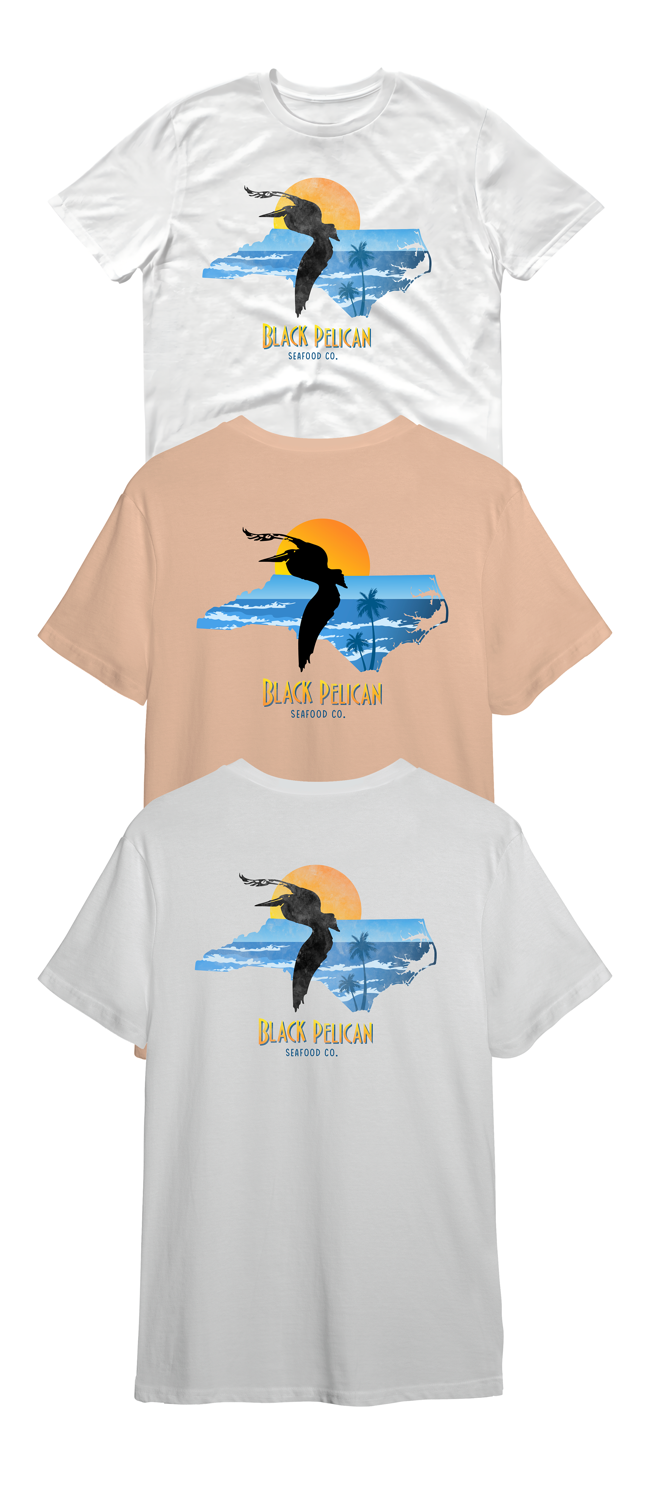 T-Shirt-Design von Karim Craft für Black Pelican Seafood Company | Design #35109163