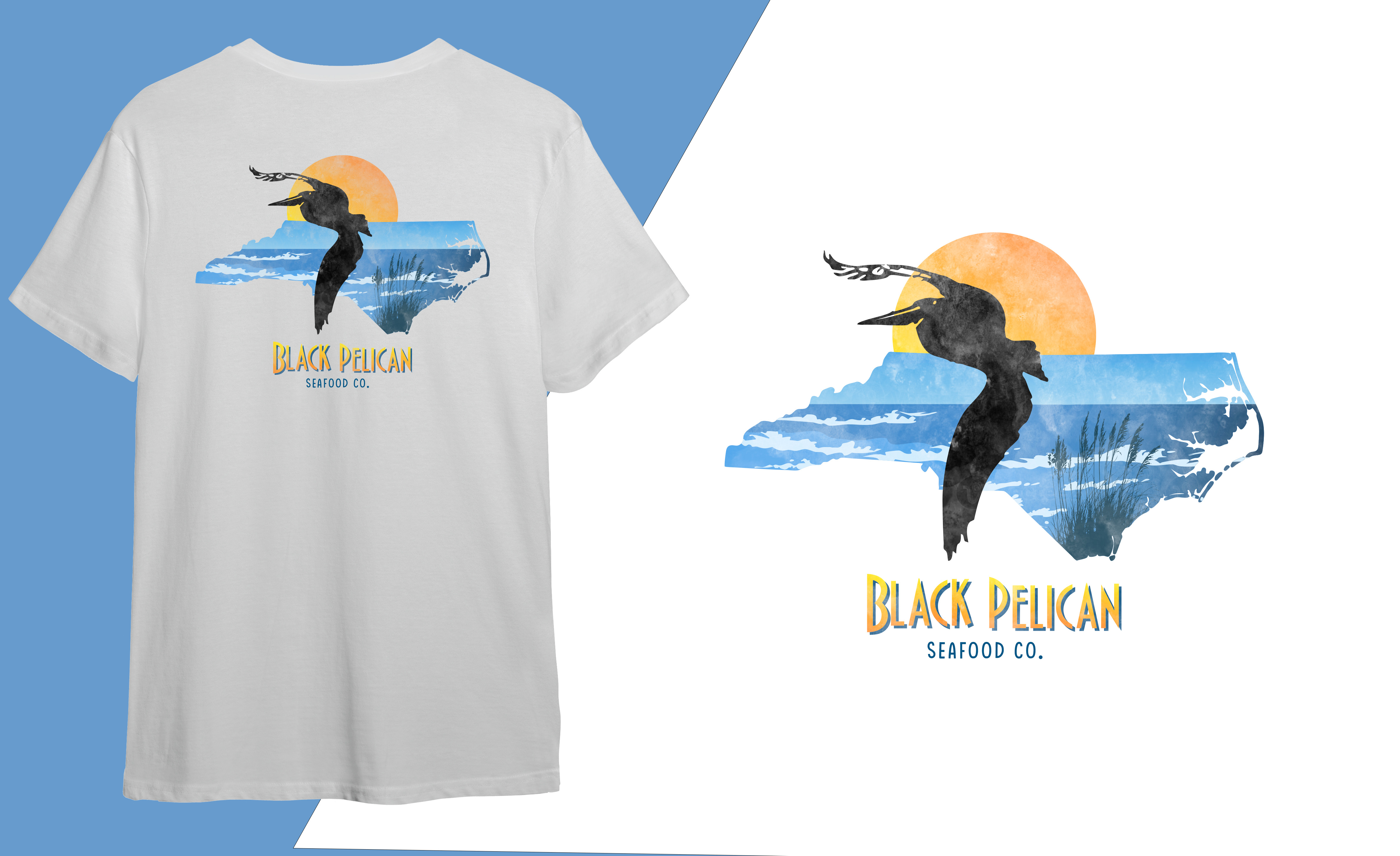 T-shirt Design by Karim Craft for Black Pelican Seafood Company | Design #35110108
