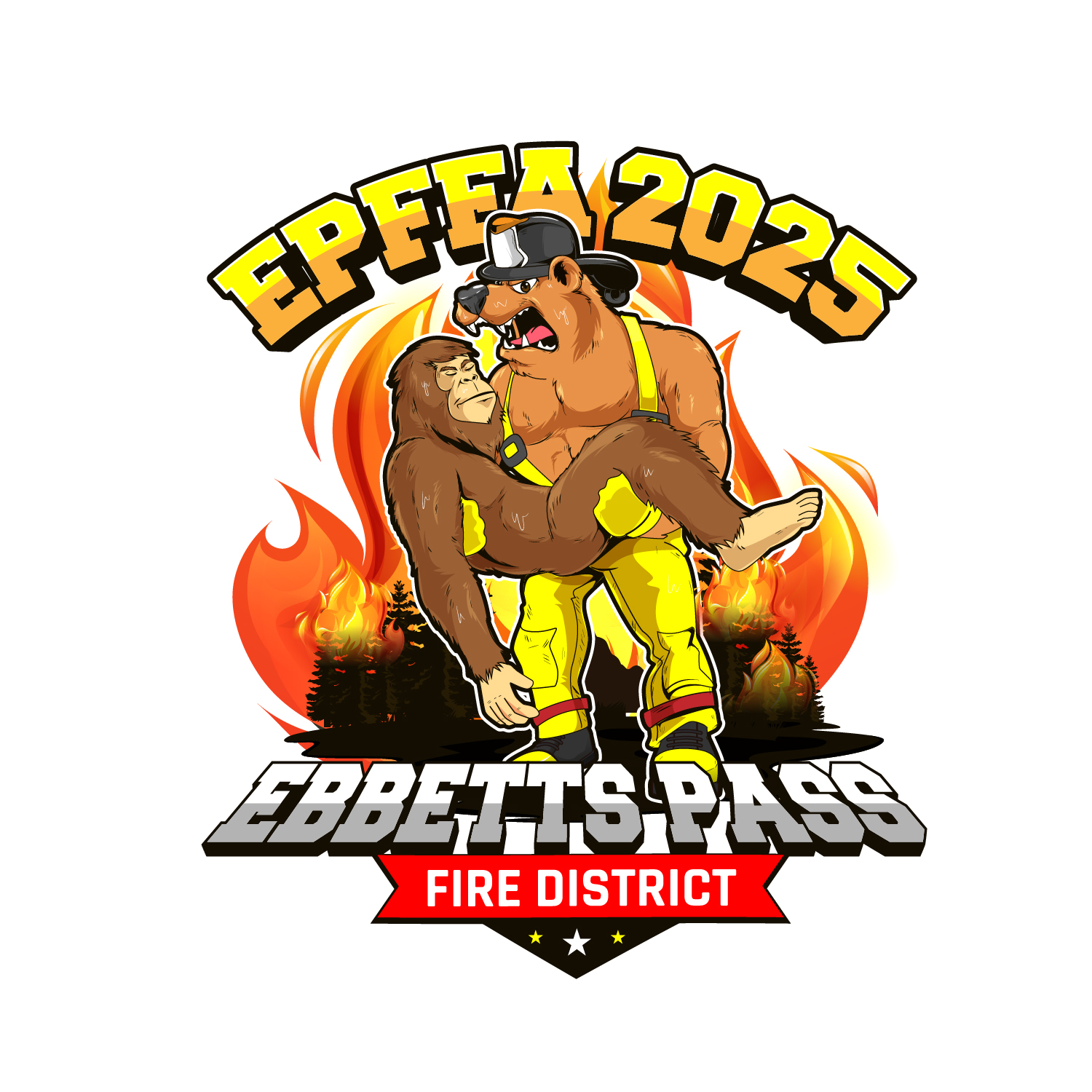 T-shirt Design by Sobisss for Ebbetts Pass Firefighters Association | Design #35137840