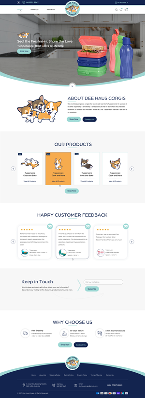 Web Design by HarmiDesigning for Dee Haus Corgis | Design: #35114708