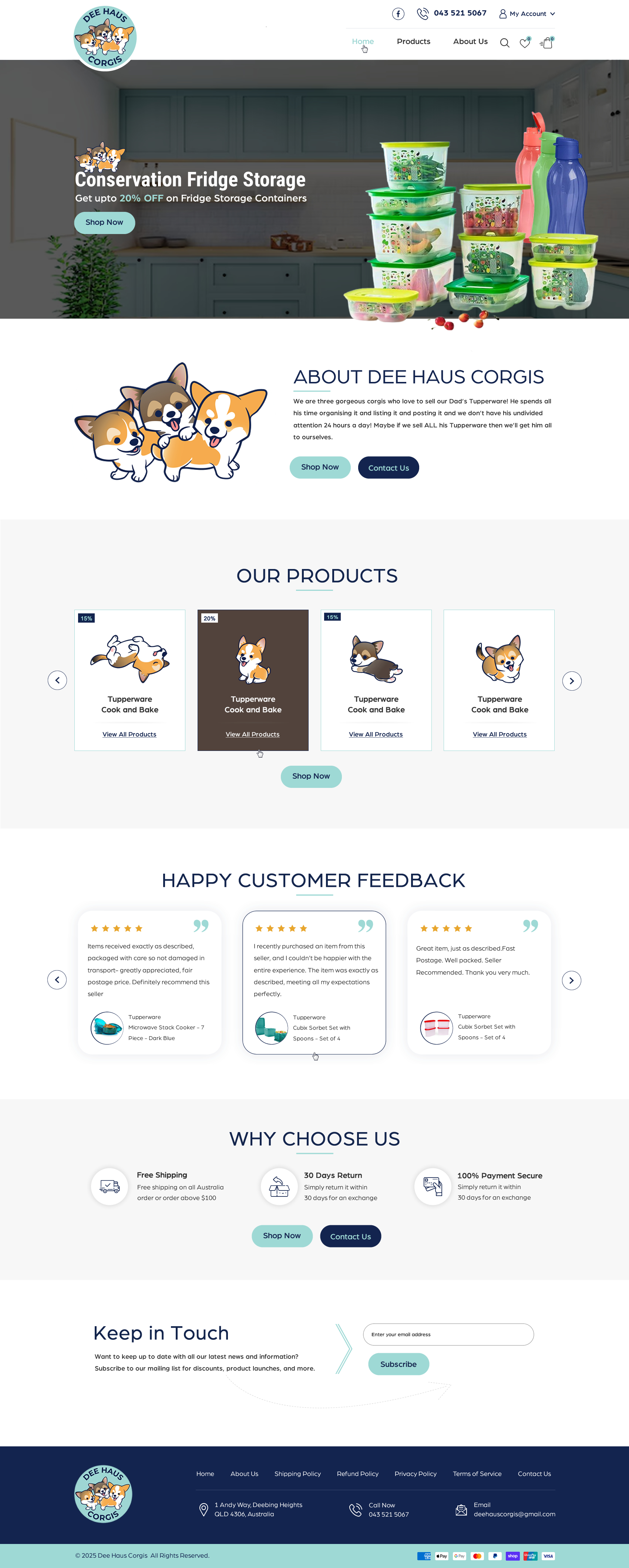 Web Design par HarmiDesigning pour Dee Haus Corgis | Design #35114709