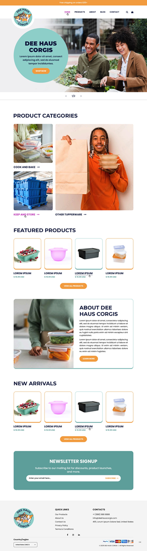 Web Design par pb pour Dee Haus Corgis | Design #35124595