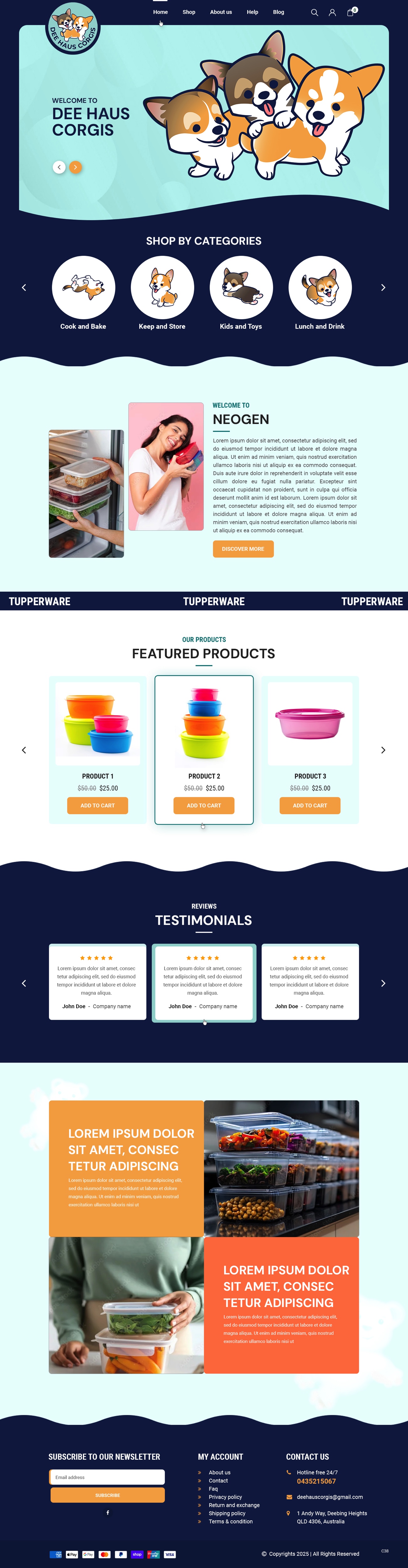 Diseño Web por pb para Dee Haus Corgis | Diseño #35124598