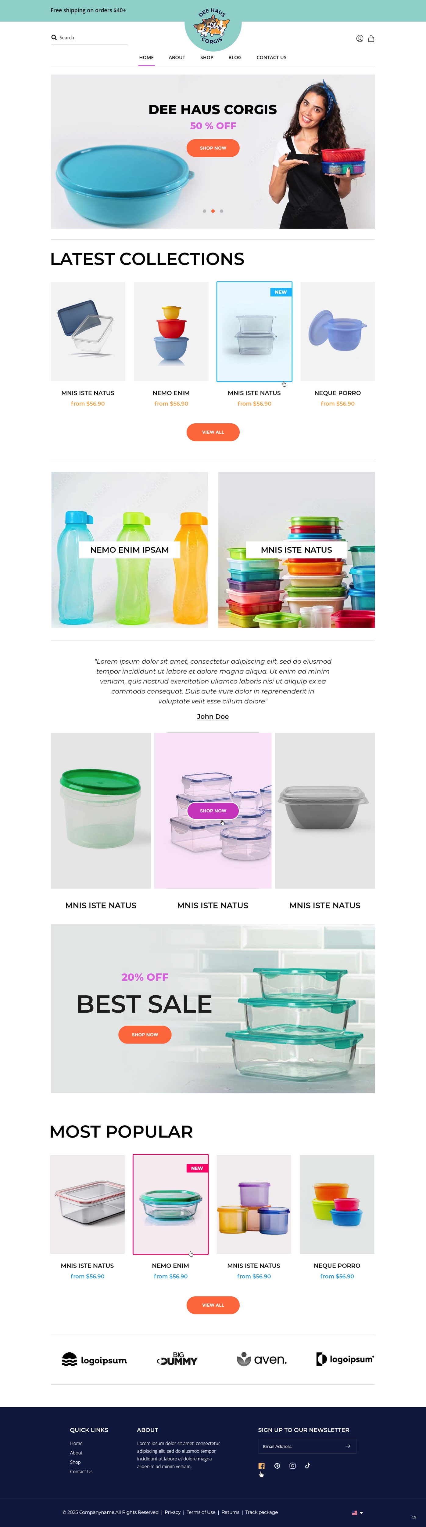 Web Design par pb pour Dee Haus Corgis | Design #35124599