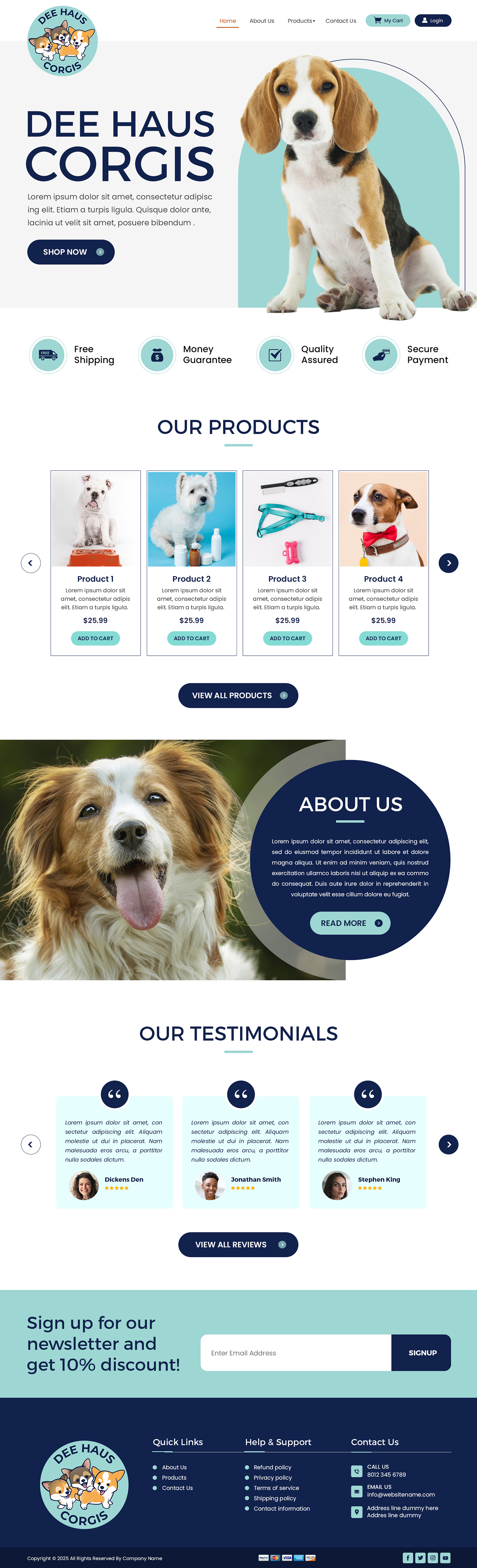Web Design par Creations Box 2015 pour Dee Haus Corgis | Design #35113302