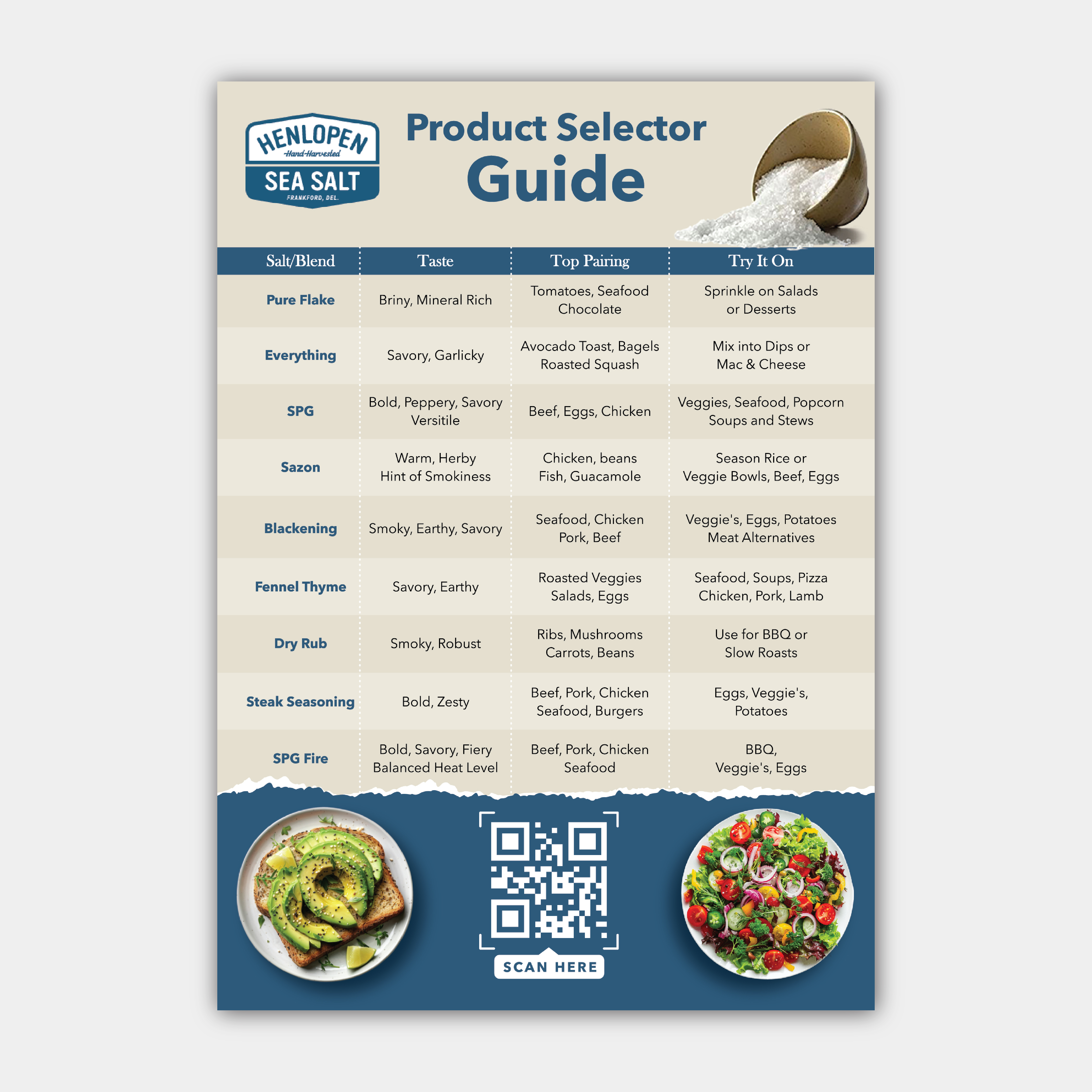 Menu Design by Bidita Saha for Henlopen Sea Salt | Design #35118376