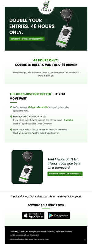 Email Marketing Design by pb for Gambling Golfer | Design: #35124618