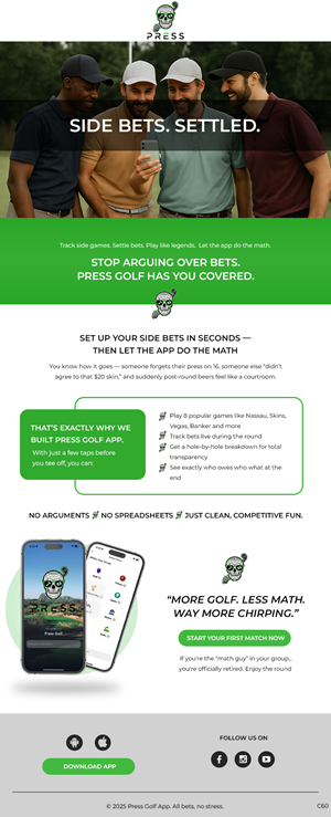 Email Marketing Design by pb for Gambling Golfer | Design: #35124620