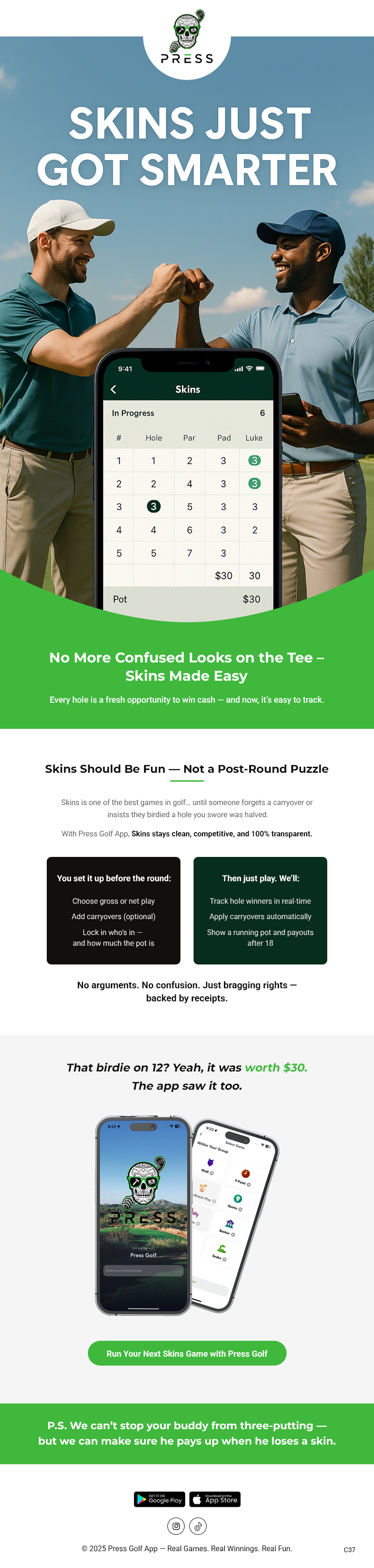 E-Mail Marketing-Design von pb für Gambling Golfer | Design #35124621